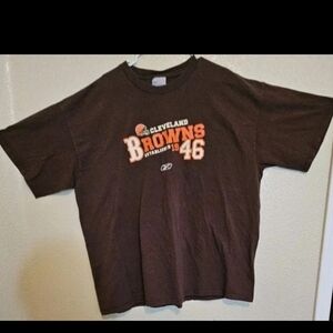 Vintage Cleveland Browns Reebok Shirt 2XL Brown Est 1946 NFL Boxy Oversized